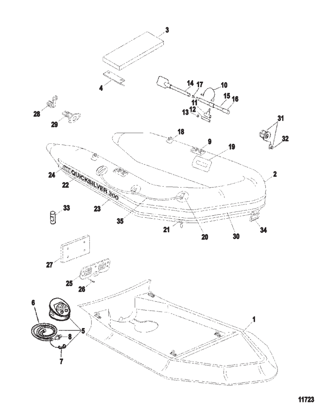 Надувные лодки Quicksilver RIB (270R / 300R / 360R)