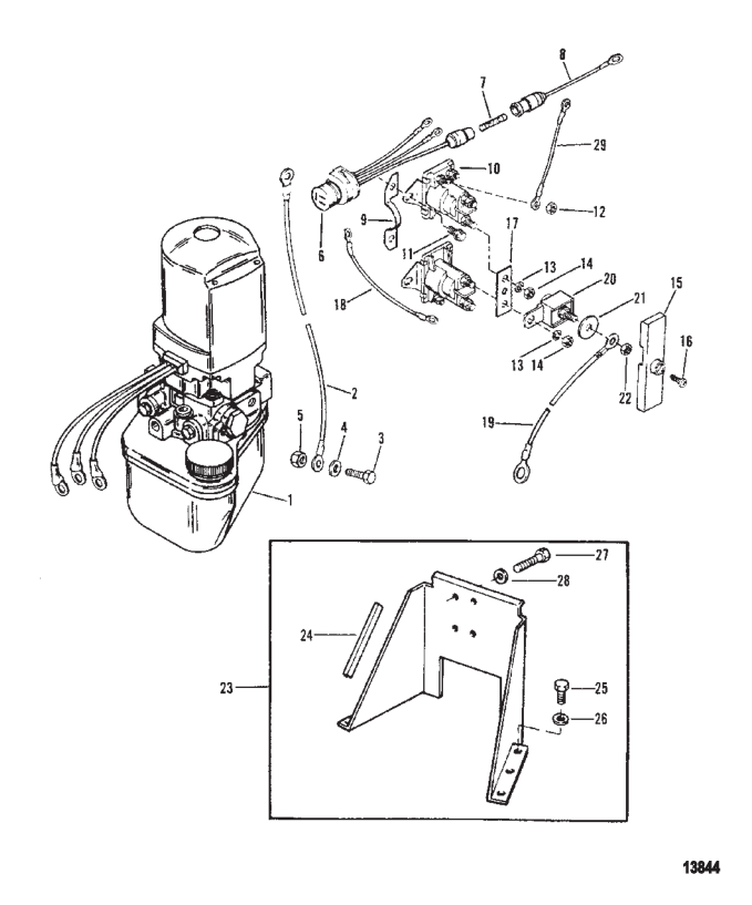 HYDRAULIC PUMP AND BRACKET