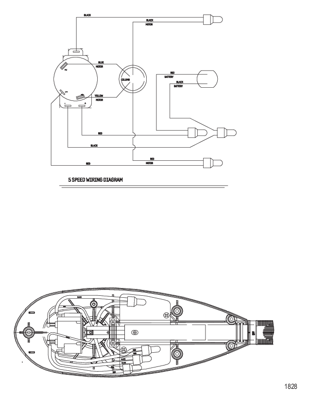 Схема электрических подключений (Модель FW54HP) (без быстроразъемного соединения)