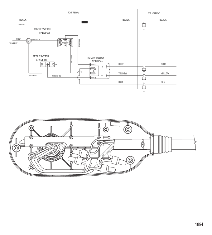 Схема электрических подключений (Модель MP4300) (12 В)