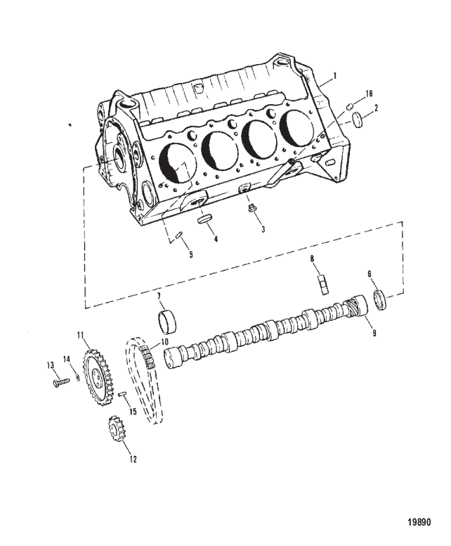 CYLINDER BLOCK AND CAMSHAFT (230)