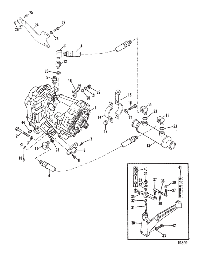 TRANSMISSION AND RELATED PARTS (V-DRIVE)