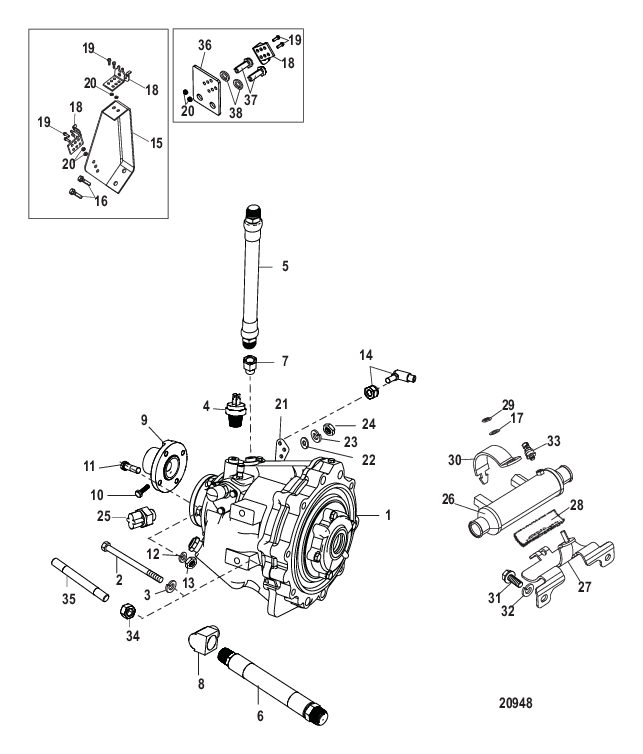 Трансмиссия и связанные детали (Borg-Warner 71C/ 72C)