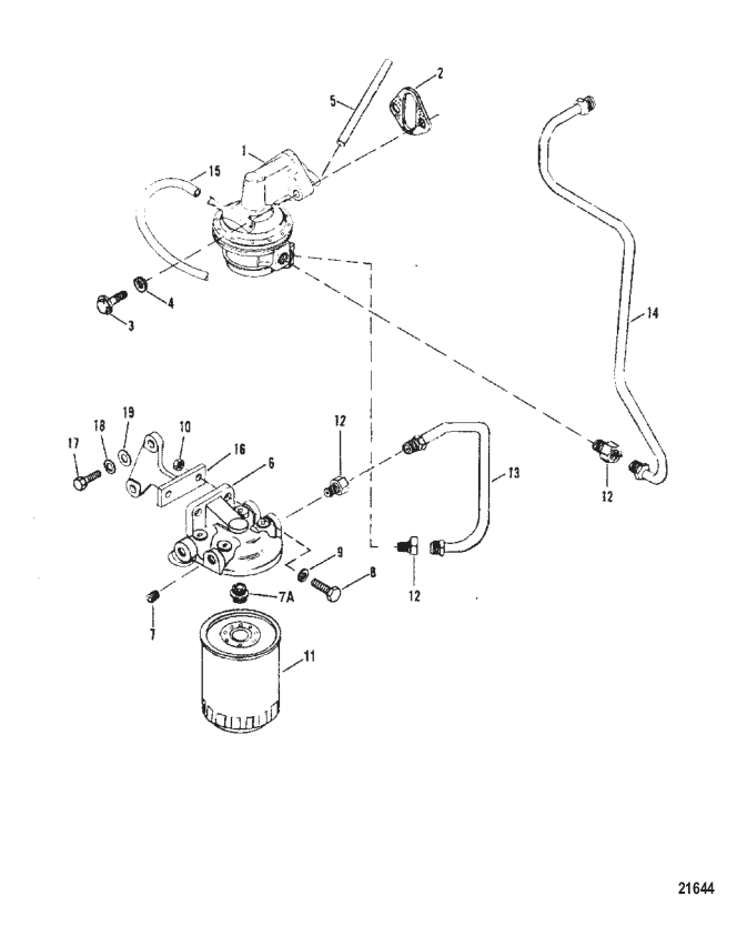 Fuel Pump And Fuel Filter (Serial # 0A398941 Thru 0D725499)