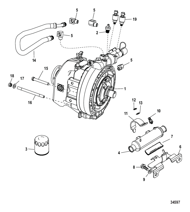 Трансмиссия и связанные детали (ZF – 63C)