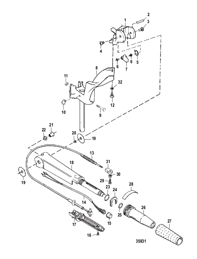 STEERING HANDLE/TWIST GRIP THROTTLE