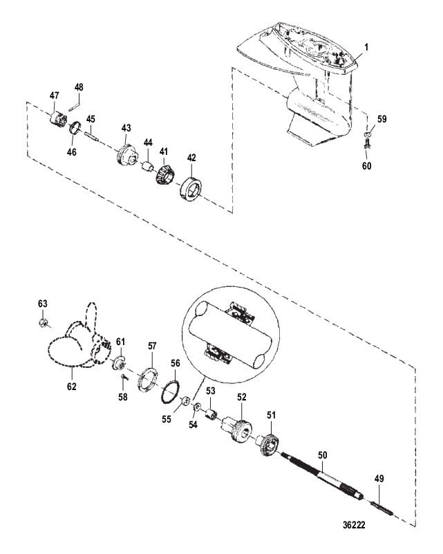 Gear Housing Assembly (Propeller Shaft)