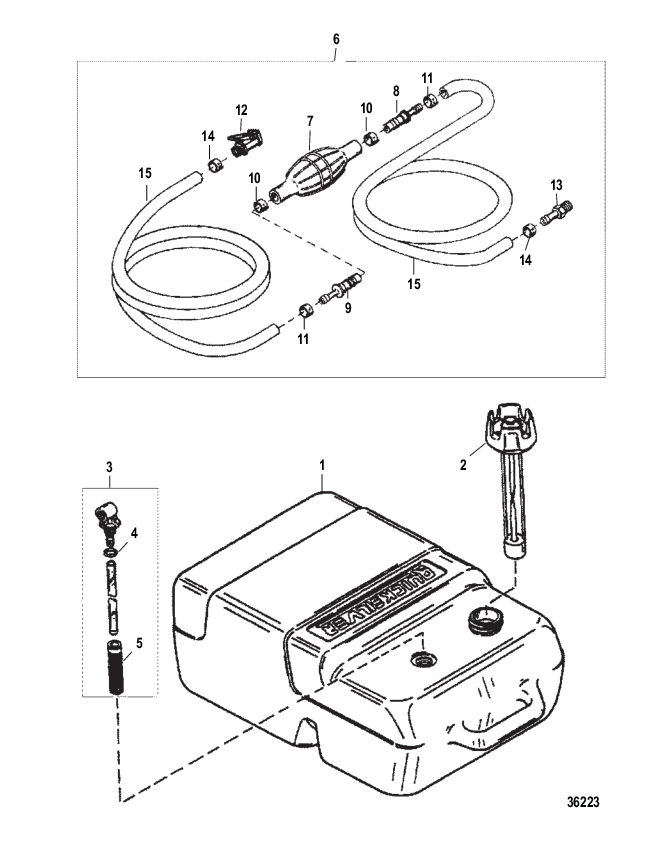 Fuel Tank and Line Assembly (6.6 Gallon)