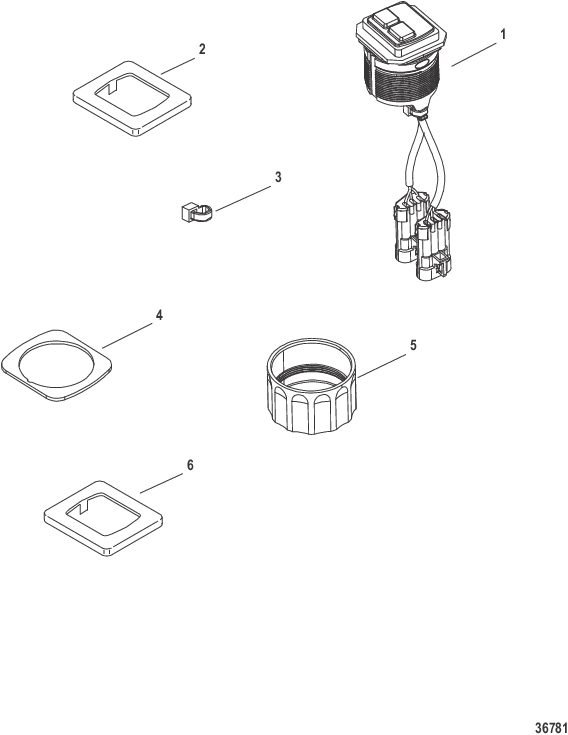 Start/Stop Switch Kit-Flush Mount