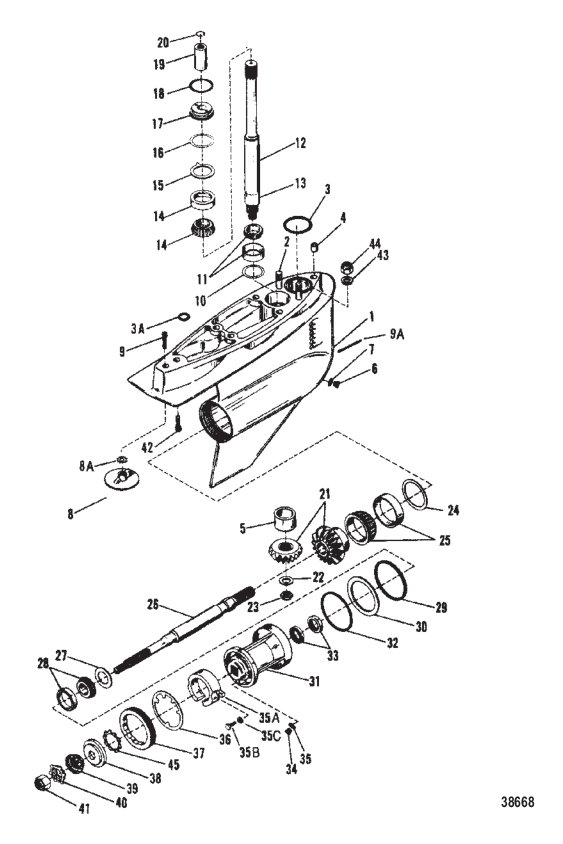 GEAR HOUSING (BRAVO I)