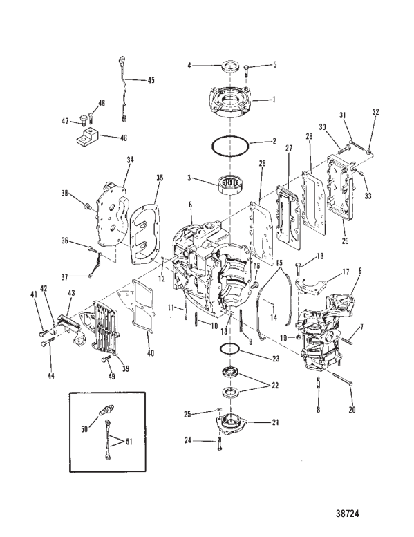 CYLINDER BLOCK CRANKCASE AND COVERS