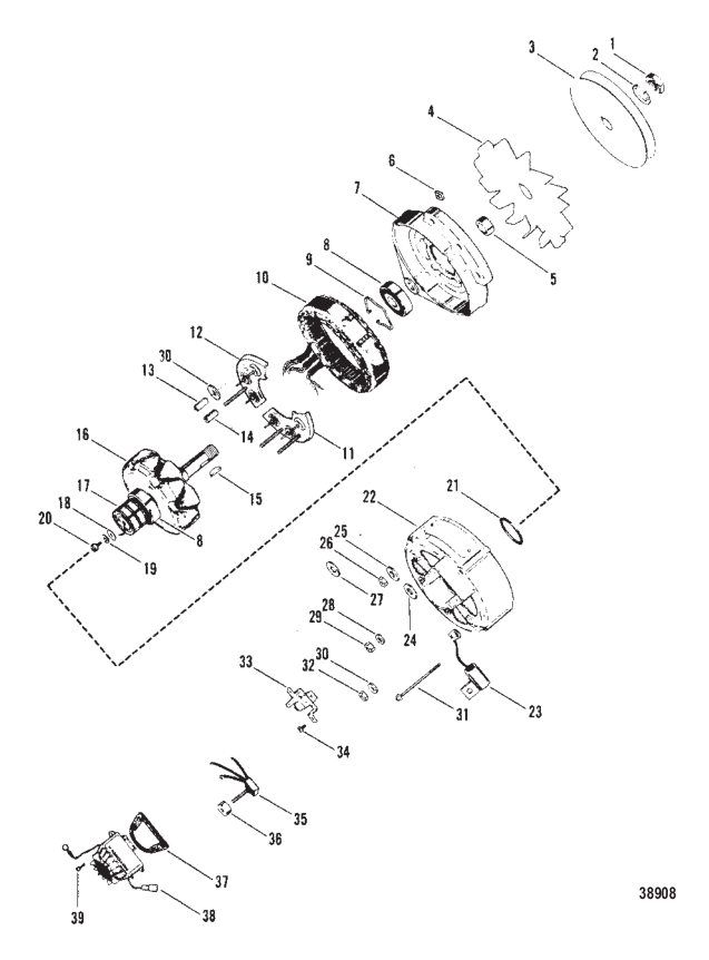 ALTERNATOR (MOTOROLA #8MR2039K)