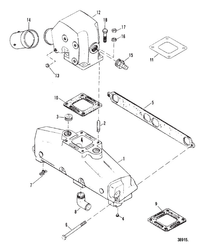 EXHAUST MANIFOLD AND EXHAUST ELBOW