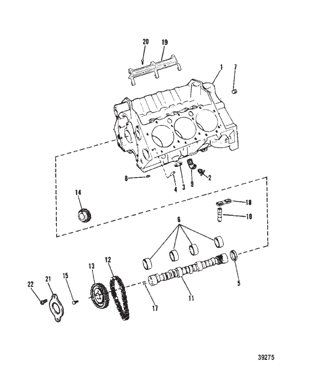 CYLINDER BLOCK AND CAMSHAFT