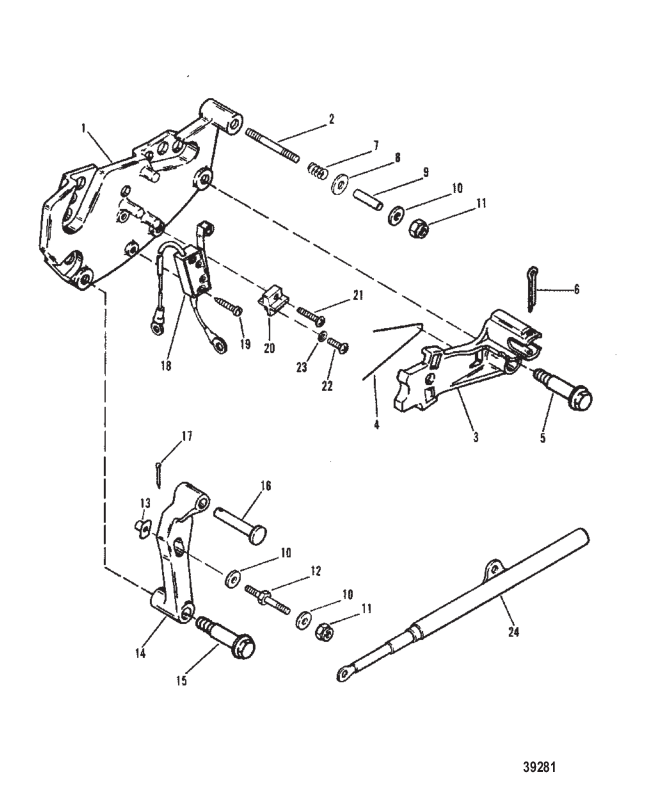 SHIFT BRACKET NEW DESIGN - WITH SPRING GUIDE