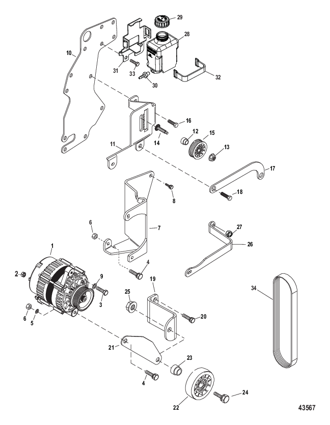 Alternator And Brackets