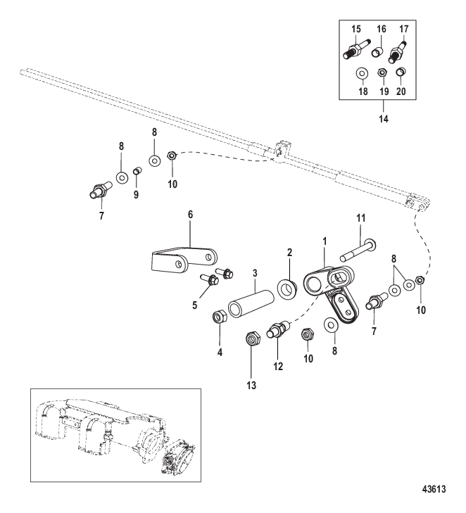 Throttle Lever Assembly Mechanical Throttle-Shift