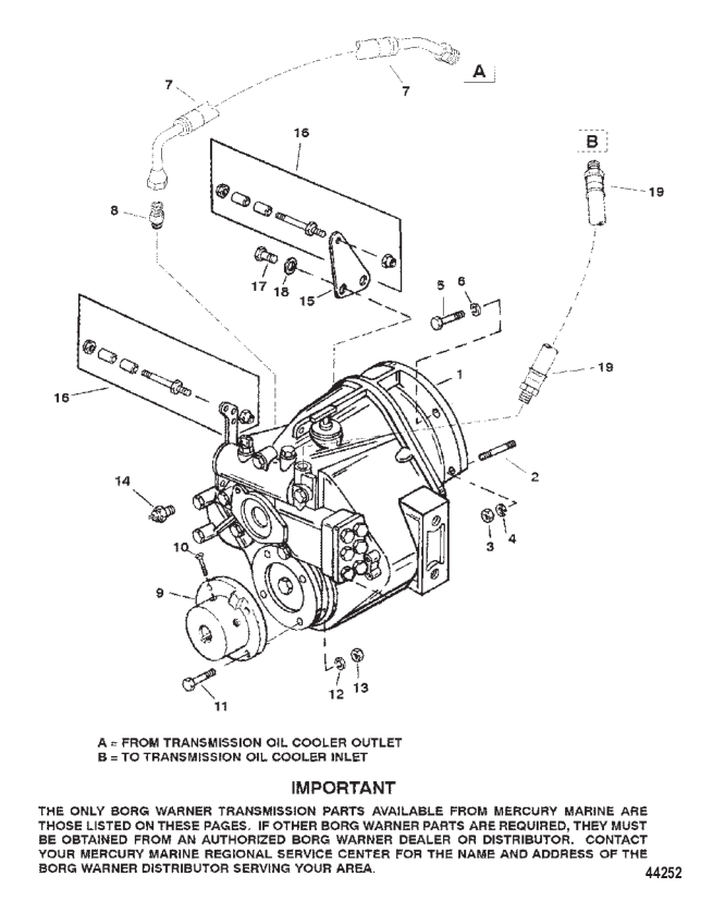 ТРАНСМИССИЯ И СВЯЗАННЫЕ ДЕТАЛИ (BORG WARNER 5000)