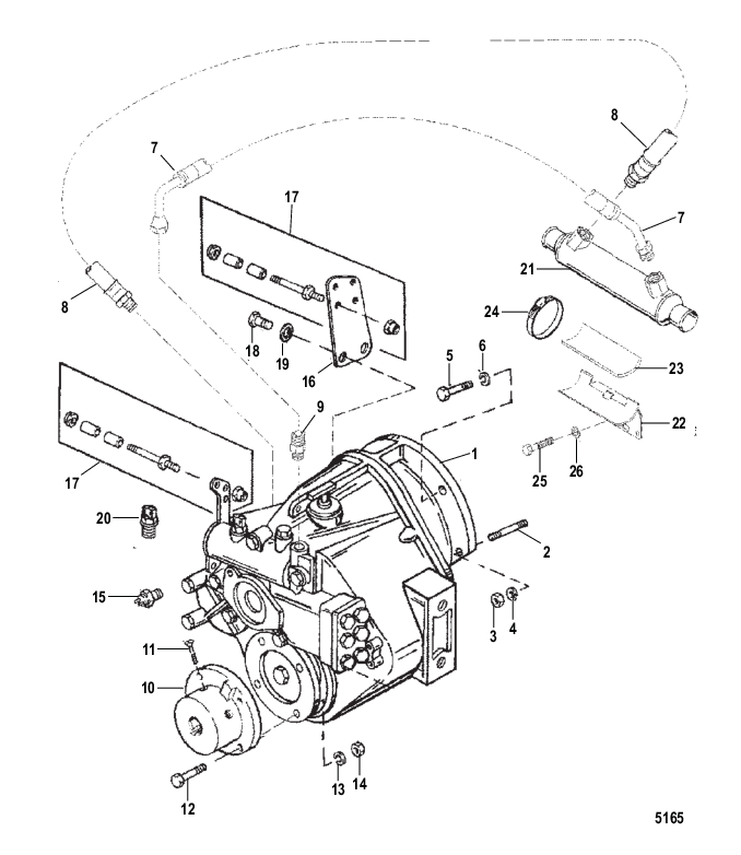 Трансмиссия и связанные детали (Borg Warner 5000)