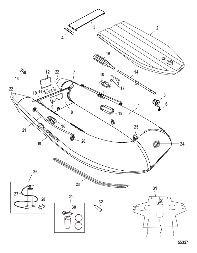 Модель Dinghy (200/240) с балкой