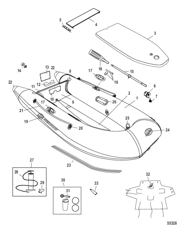 Модель Dinghy (200/240/270) с килем