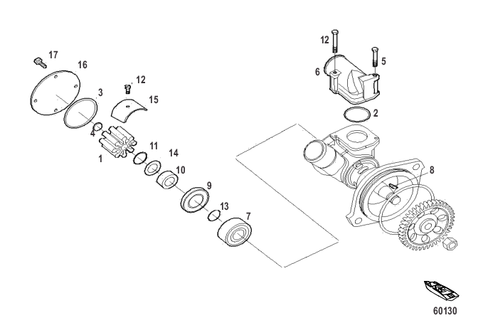 Насос для забортной воды Компоненты