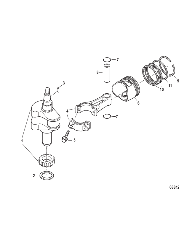 Crankshaft, Piston and Connecting Rods