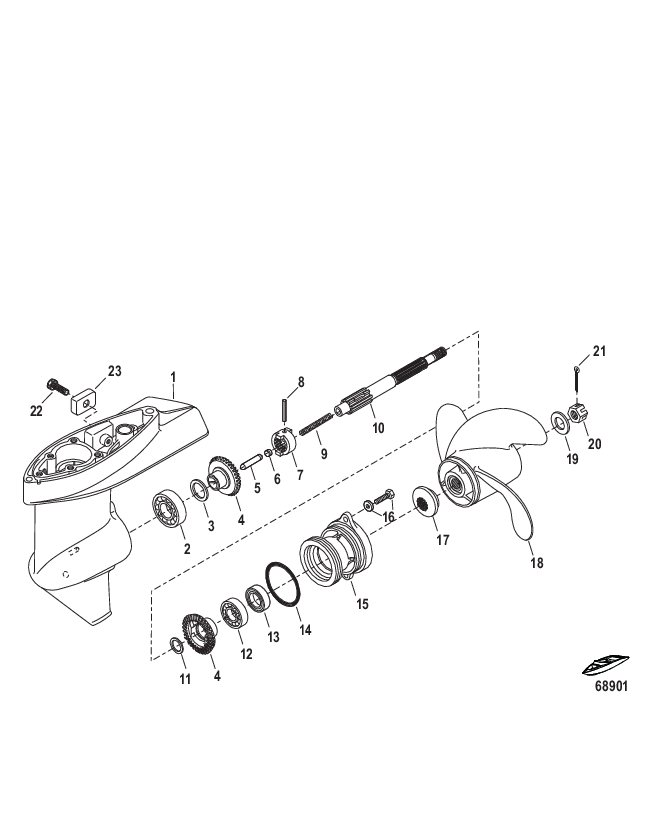 Gear Housing Propeller Shaft