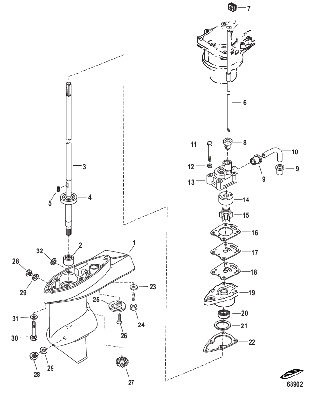 Gear Housing Driveshaft