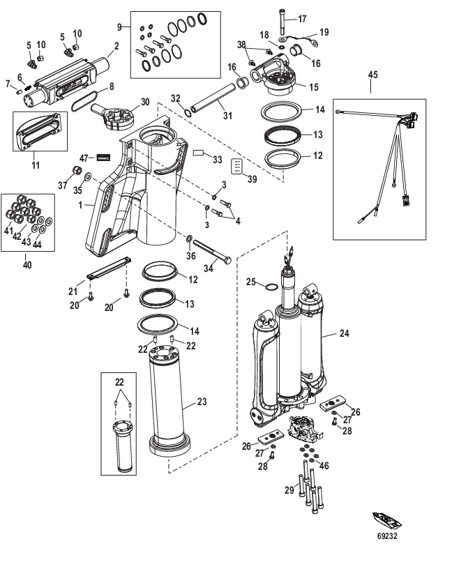 Power Trim/Transom Assembly