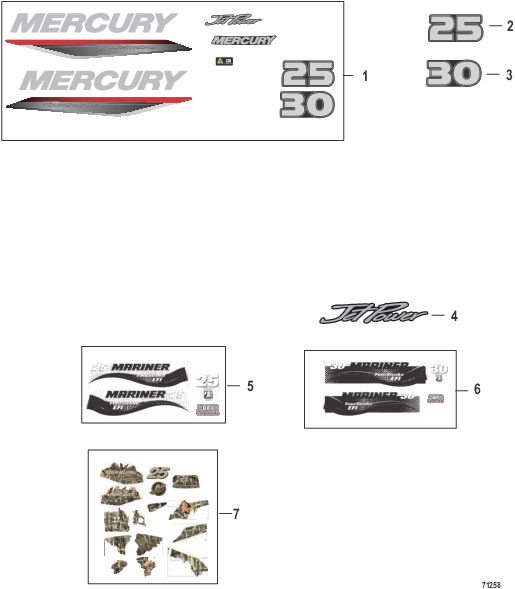 Decals Top Cowl - Serial #0R991813 and Above