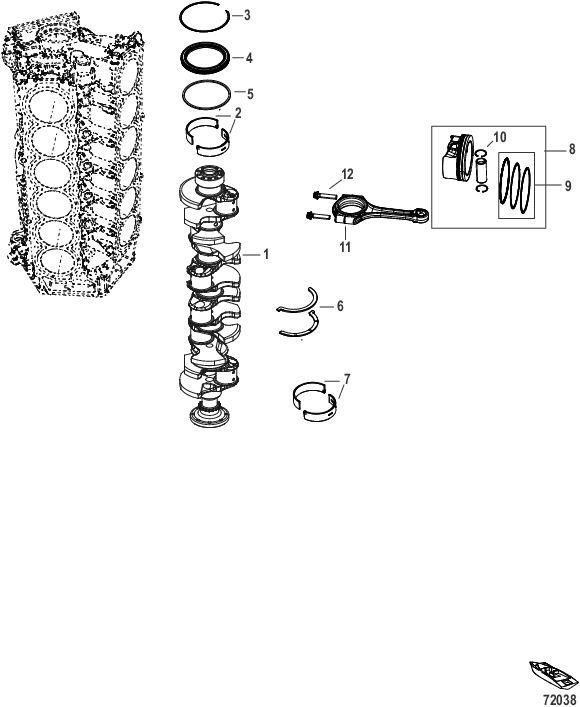 Crankshaft, Pistons and Connecting Rods